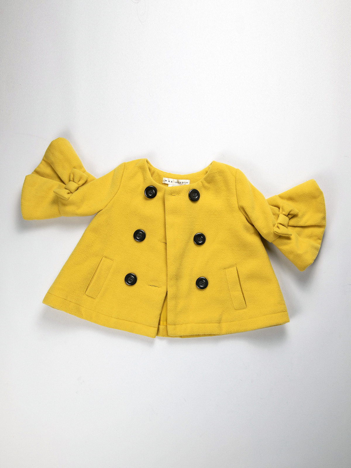 Yellow Coat with Ruffled Sleeves