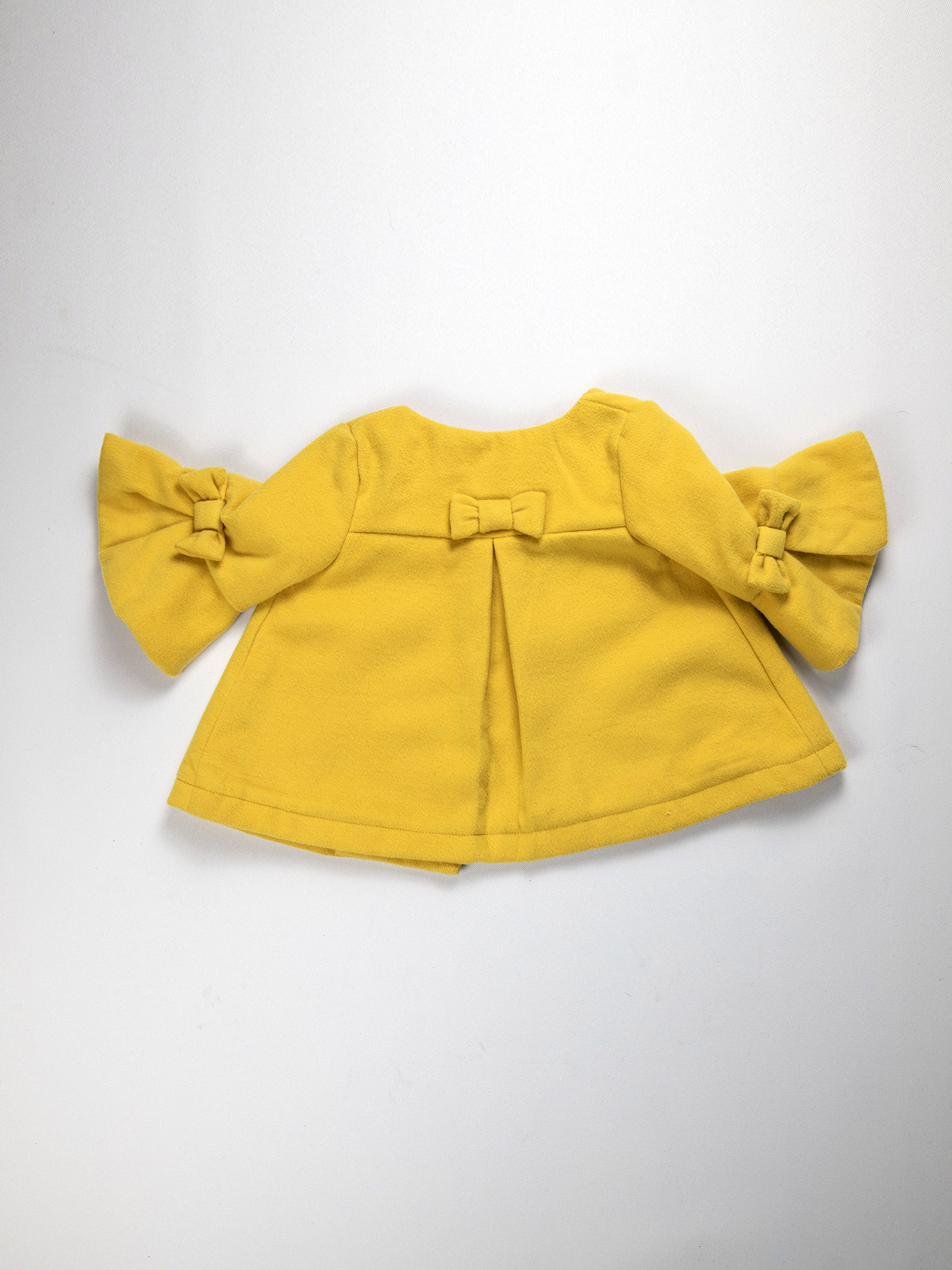 Yellow Coat with Ruffled Sleeves