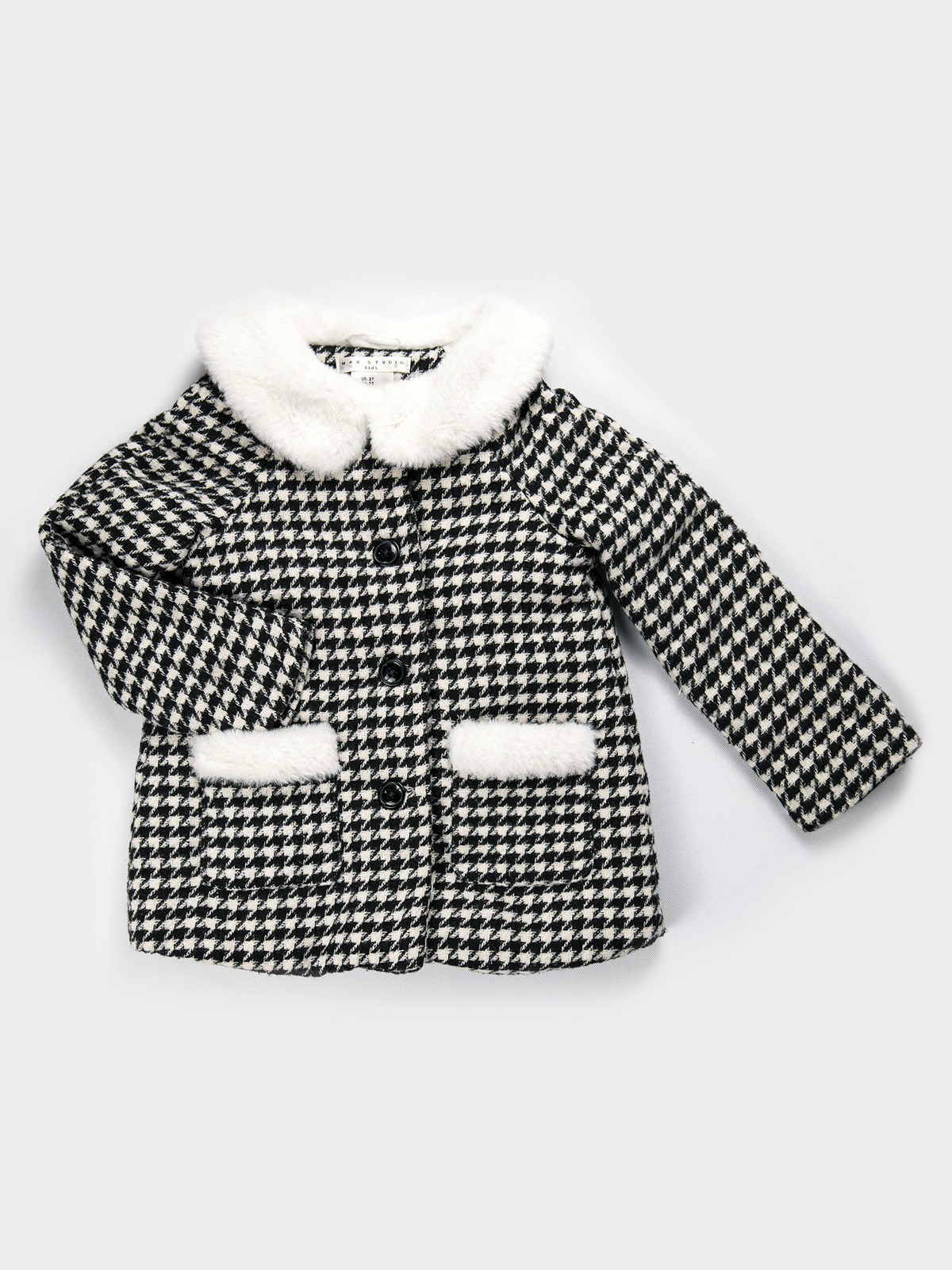 Plaid Coat with Peter Pan Collar