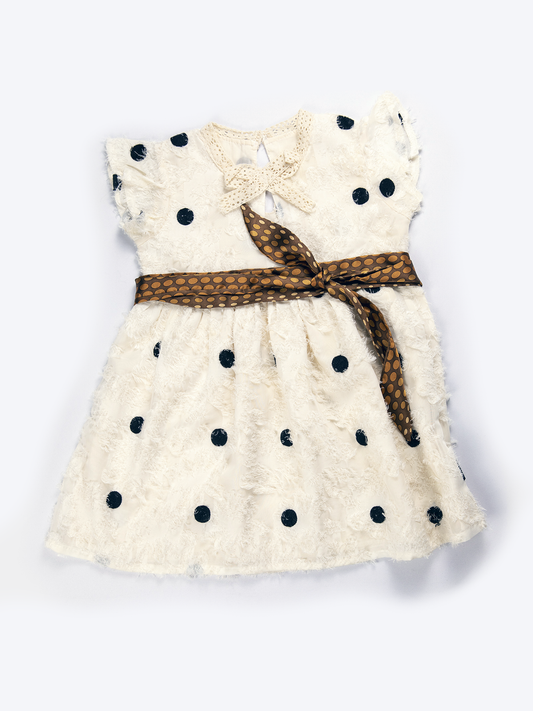 Cream Polka Dot Dress