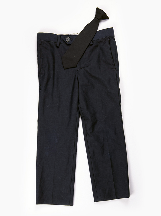 Navy Pants with Belt