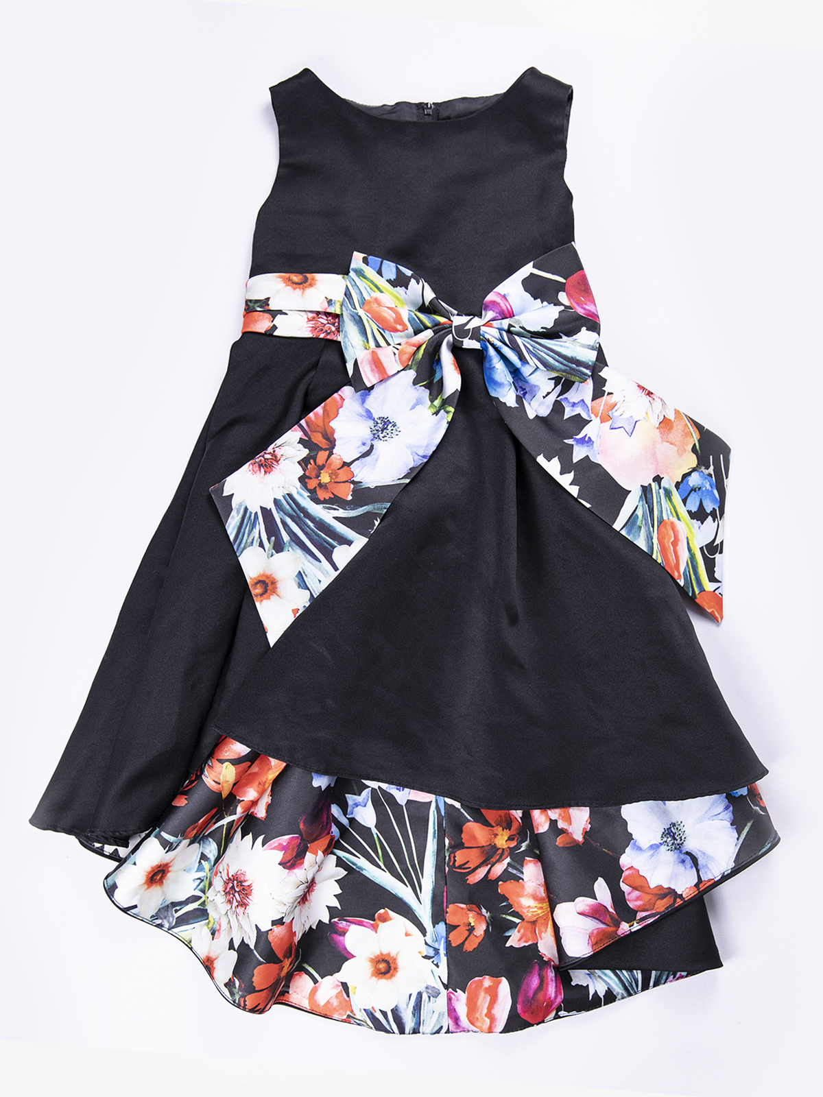 Black Floral Print Dress