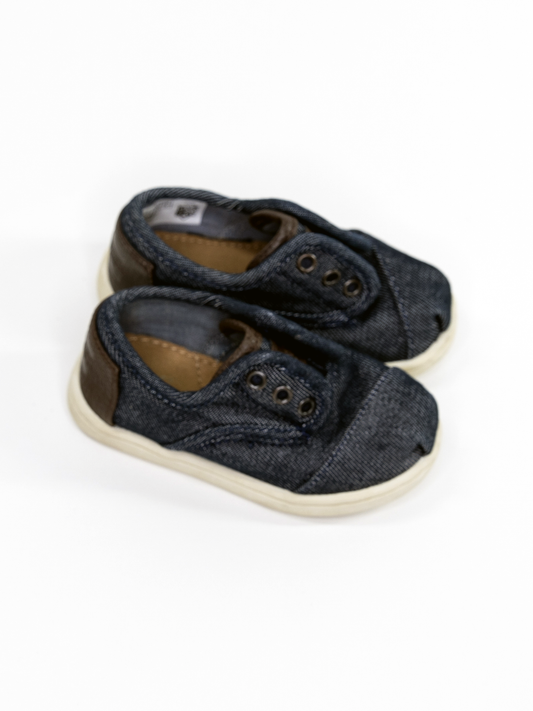 Toddler Boys' Navy Canvas Slip-On Sneakers