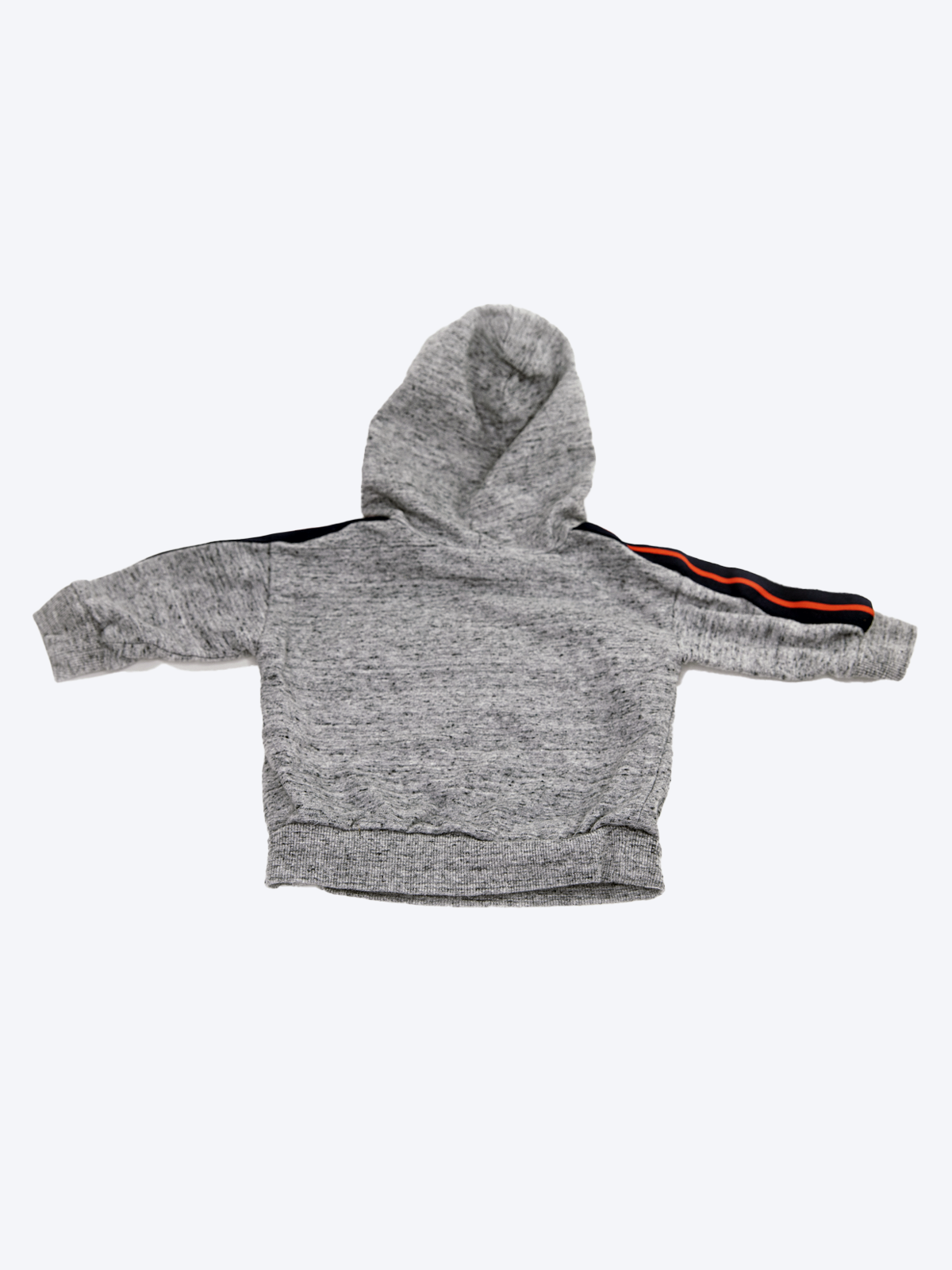 Sudadera con capucha y mangas deportivas a rayas en color gris 'Superdude'